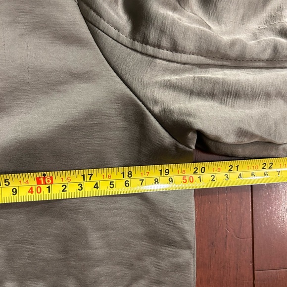 Abercrombie and Fitch Satin Effect Bomber Jacket silver green size M - Picture 12 of 14